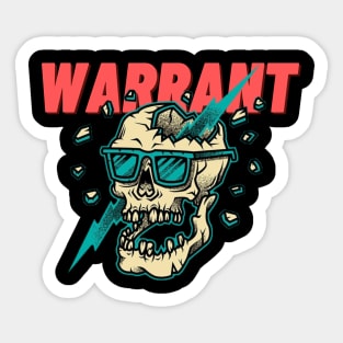 warrant Sticker